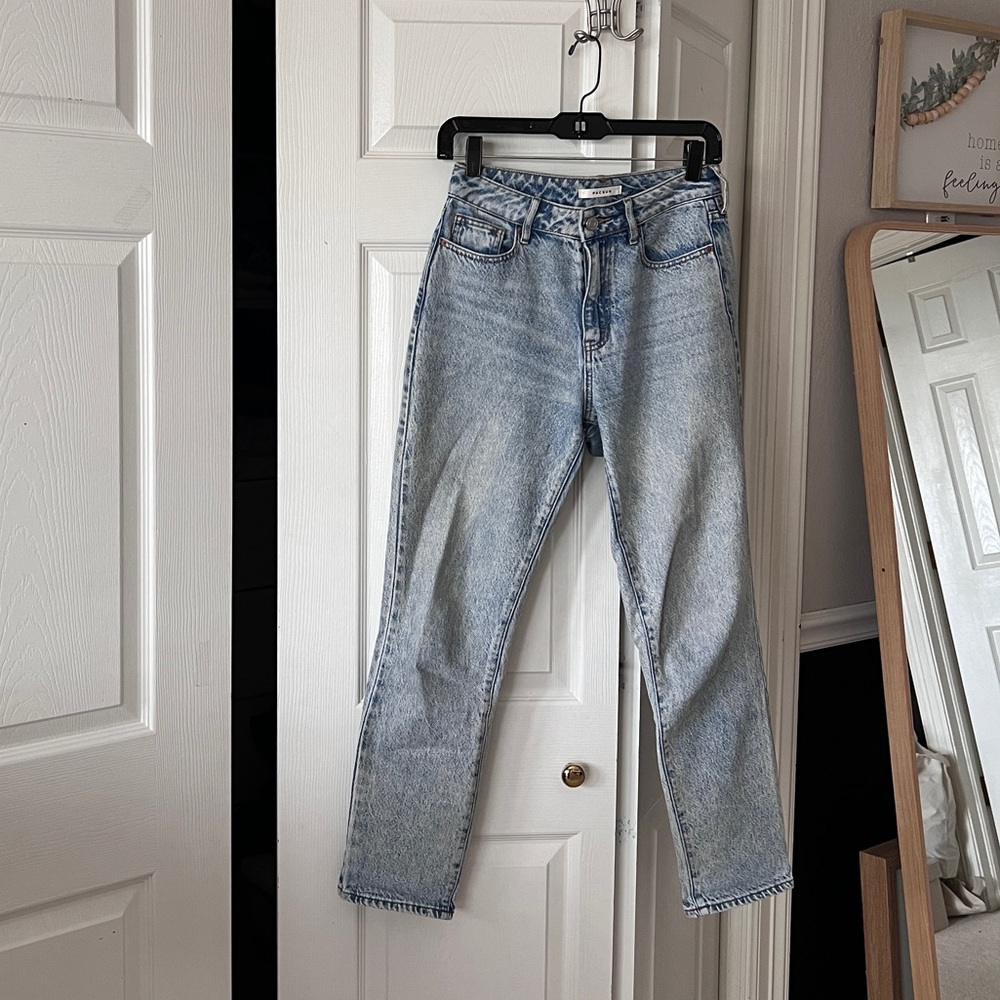 PAC SUN Light Wash High Rise Straight Jeans